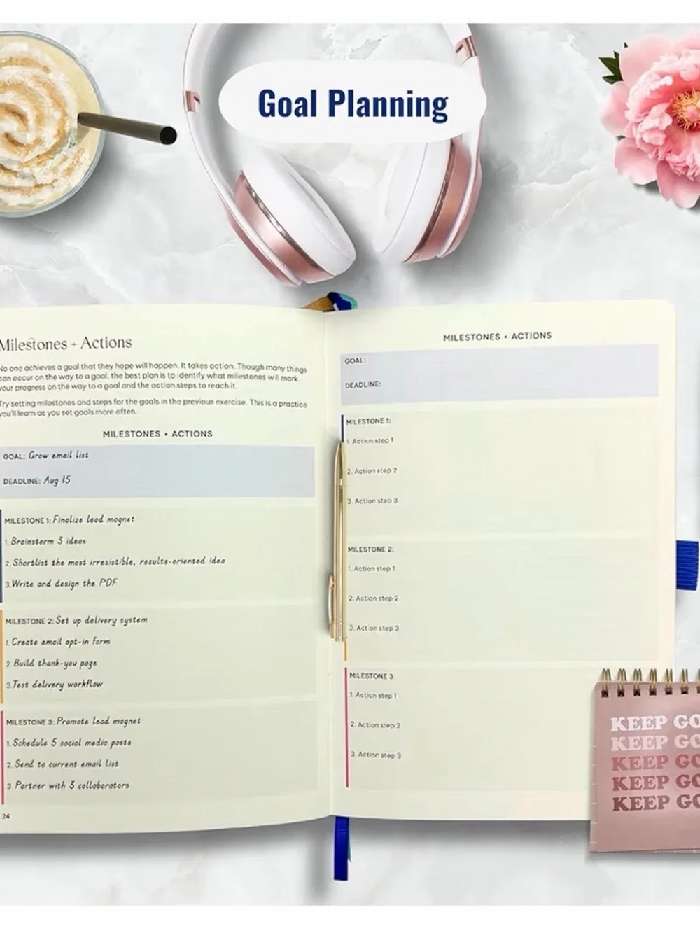 Undated Weekly Planner - Bright Blue 